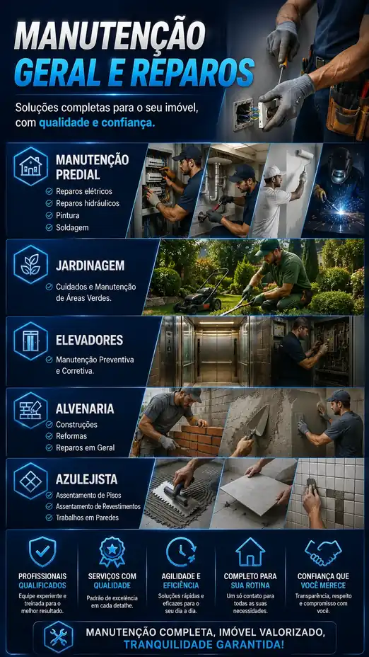 Banner de manutenção geral e reparos