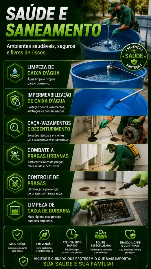 Banner de saúde e saneamento