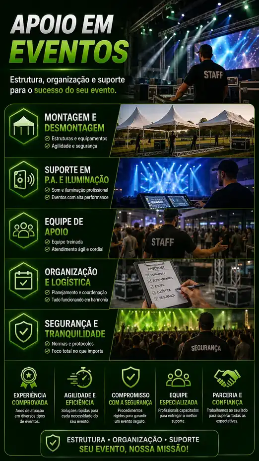 Banner de apoio em eventos